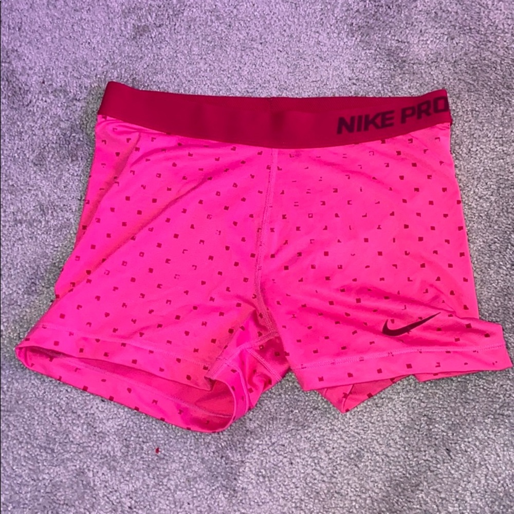 Pink Nike Pro Shorts